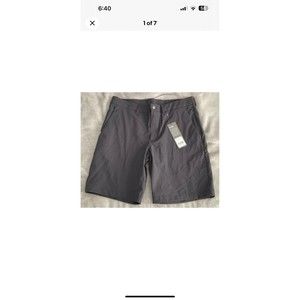 CRZ YOGA Men's Workout Comfort Shorts Size 34 Stretch Ink Gray 9” Inseam -Golf